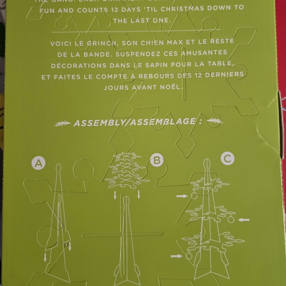 Hallmark The Grinch Countdown Calendar 12 Mini Ornaments Nwt - Picture 5 of 5